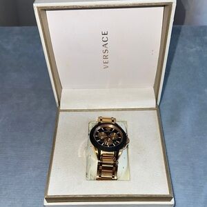 Versace Men's Gold and Black Watch
